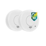 Smartwares RM250/2 Rookmelder, Inclusief batterij, Testknop, 85 dB, 2 stuks, wit