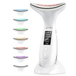 Gezichtsmassageapparaat Lift: Elektrische 6 Modus Lifting Skin Tightening Machine - Beauty Microcurrent Therapy Wand 7 Kleur LED - EMS Massage Anti-Rimpel Anti-Aging Nek Kin 45°C Warmte voor
