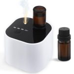 Waterloze diffuser voor etherische oliën, mini draadloze aromatherapie-diffuser met accu, cirkelvormige geurverdeling, geschikt voor woning, thuis en kantoor