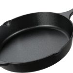 KICHLY Gietijzeren Koekenpan - Voorgekruide Ronde Koekenpan - Veilig Grill Kookgerei - Gelijkmatige Warmteverdeling - Stevig & Duurzaam - 12 Inch (30,5 cm) Grillpan - Zwart