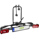 EUFAB 11563 fietsendrager CROW, geschikt voor e-bike, gedeeltelijk voorgemonteerd, diefstalbeveiliging, voor 2 fietsen, voor trekhaak,voor 2 fietsen,Zwart
