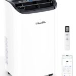 Beste airconditioning Draagbare airconditioning, 14.000 BTU, met wifi en afstandsbediening, koelt tot 700 vierkante meter, draagbare AC-eenheid met weinig ruis, automatische verdamping voor grote kamers, kantoor