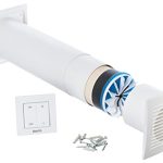 LIRAST Ø 100mm Decentrale Ventilatie met Warmteterugwinning met Schakelaar - Home Improvement Heat Recovery Vent - Mechanische Ventilatie WTW ventilator