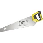 Stanley JetCut fijne handzaag, 2-15-595, lengte 450 mm, zaag voor hout, kunststof, laminaat, met handgreep van bi-materiaal, verbeterde vertanding en 45/90° aanslag voor nauwkeurig zagen