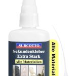 Secondelijm, 50 g, extra sterke superlijm voor alles, plasticlijm, schoenlijm, bruikbaar voor plastic, krachtig, glas, hout, steen, metaal en nog veel meer