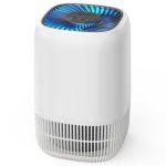 AROEVE Luchtreiniger met H13 HEPA 3-traps filter, luchtreiniger voor slaapkamer, 5 W energieverbruik, stil 22 dB met aroma, vermindert pollen, rook, dierenvacht, wit