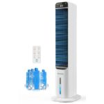 Beste aircooler SereneLife Luchtkoeler 4-in-1 – Verdunstingskoeler, Luchtbevochtiger, Ventilator, Luchtzuiveraar, 5L Tank, 1000m³/h Luchtstroom, Stille Werking, Voor Slaapkamer, Kantoor en Thuisgebruik