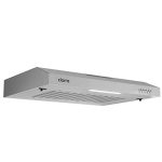 CIARRA CBCS6903 Afzuigkap 60 cm,LED-verlichting Afzuigkappen,Roestvrij Staal Wandafzuigkap, 3 Niveaus, Afvoerlucht/recirculatiemodus Drukknopschakelaar