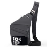 Ibalulu Anti-Diefstal Schoudertas – Veilige & Waterdichte Crossbody Bag voor Dames & Herren (AS018-Rechts-Grijs)
