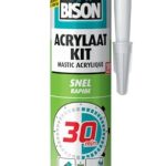 Beste acrylaatkit Bison Acrylaatkit snel 30 minuten koker 300 ml - afdichtingskit voor het afdichten van voegen, naden, kieren en scheuren, overschilderbaar, strak afmesbaar
