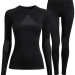 EIISSION Thermo Ondergoed Dames Ski-ondergoed Set Winterondergoed Extra Warm Winter Functioneel Onderhemd Onderbroek voor Wintersport Ademende Thermokleding M
