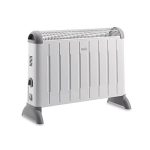 De'Longhi Konvector HCM2030 Verwarmingstoestel met 3 warmtestanden voor ruimtes tot 60 m³, veiligheidsthermostaat, vorstbeschermingsfunctie, kamerthermostaat, grijs