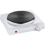 Beste elektrische kookplaat SEVERIN 1091-000 kookplaat, massakookplaat (1 x Ø 18,5 cm), traploze temperatuurinstelling, DK 1091, wit