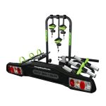 GO BIKER Fietsendrager Trekhaak voor 2-4 Fietsen, 15 kg per Rail, Opvouwbaar, Kantelbaar, Verstelbare Armen, Geschikt voor E-bike, MTB en Racefiets, Dubbele Antidiefstalbeveiliging (RANGER)