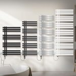 LuxeBath elektrische badkamer radiator Ijzer EN 500x1200 mm antraciet + verwarmingselement 900W thermostaat digitaal display handdoekradiator elektrische handdoekwarmer paneelradiator design radiator