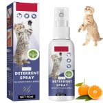 Kattenafweerspray, 50 ml kattenafweerspray voor binnen, anti-krasspray voor katten, krasbestendige spray, afweermiddel voor katten, kalmerend middel voor katten, krasbestendig voor planten, vloeren