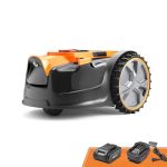 OcuMow robotmaaier draadloos geschikt voor maximaal 80 m² zelfrijdende grasmaaier robot met 2 Ah batterij, compact model beginnersmodel zonder begrenzingskabel