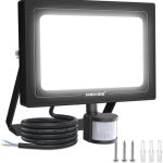 MEIKEE 30W LED-schijnwerper met sensor 2800LM 6500K superheldere led spotlight met bewegingsmelder IP66 waterdichte buitenspot met sensor voor tuingarage sportveld