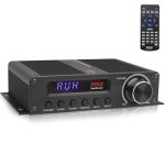 Pyle Bluetooth Audioversterker–100 Watt Draadloze Stereo Receiver 5.1 Kanaals voor Home Cinema, Surround Sound met HDMI, AUX,FM-Antenne,Subwoofer Ingang,12V Adapter, Hifi Geluidsinstallatie voor Thuis