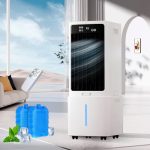 Luchtkoeler 12L 4-in-1 Mobiele Airco Zonder Afvoerslang met Afstandsbediening en 2 Koelaccu's, Bevochtiger, Touchscreen(Design number: 6515099)
