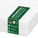 DREAMSTAR Easy Sleep matras, 140 x 200 cm, H3 (middelhard), ergonomische koudschuimmatras, hypoallergeen en antibacterieel, afneembare en wasbare hoes, Oeko-Tex, (11 cm, 140 x 200 cm)