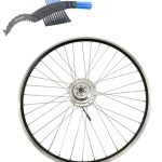 Beste elektrische fiets met voorwielmotor maxxi4you Shengyi E-bike voorwielmotor 28 inch 36 V 250 W - zilver incl. fietskettingborstel