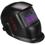 Welding Mask 1 Lashelm op zonne-energie, automatisch verduisterend, lasmasker, slijpfunctie, brede schaduw 4/9-13 lashelm voor TIG MIG ARC, zwart