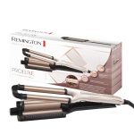 Remington Wafeltang PROluxe 4-in-1 Adjustable Waver (4 Golvende Stijlen, Beachy Look, Wafel Krullen) CI91AW