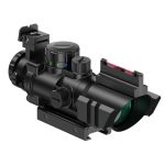 Beste kijkers Feyachi R122 Richtkijkers, 4x32 mm Rood/Groen/Blauw tactische kijker, Hunting Optics met Top Fiber past 21 mm/22 mm rails