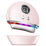 Anti-rimpel gezichtsmassage: facelift massageapparaat met 9 instelniveaus en 4 modi - Gua Sha Electric EMS Thermische Massage bij 45℃ - Dubbele Kin Schoonheidsapparaat met 3 LED Kleuren