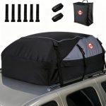 Sailnovo Autodakkoffer, inhoud 566 liter, opvouwbaar, waterdicht, 1000D met 8 versterkte riemen, 6 deurhaken, voor reizen en bagagetransport, voor alle voertuigen met/zonder bagagedrager