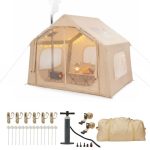 Luchttent, opblaasbare tent voor 4-8 personen, Glamping huistent