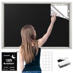 Obcxin Verduisteringsrolgordijn zonder boren, 420D Oxford, raamverduistering, draagbaar reis-verduisteringsrolgordijn, 100% verduisteringsstof, dakraam, zonwering, binnen, rolgordijn voor vakantie