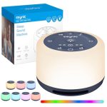Beste white noise machine volwassenen ESYNiC Newborn White Noise Machine 30 Geluiden met Nachtlampje 7 Kleuren Aanpasbare Helderheid Oplaadbare Witte Ruis machine Timer Functie Geheugen Stemopname voor Kinderen Volwassenen - Blauw