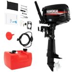 123CC 6,5 pk 4-takt buitenboordmotor, 6000 U/min 12L tankinhoud, watergekoeld, CDI-ontsteking, handmatige start, buitenboord, bootmotor, scheepsmotor voor opblaasbare boten, vissersboten, zeilboten