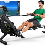 Klyzoom Roeitoestel voor thuis, 16 weerstandsniveaus, stille magnetische roeitoestel met app, 160 kg draagvermogen, eenvoudige montage, compact en ruimtebesparend (R200B-1)