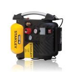 Stanley Compressor DN200/10/5 - Luchtcompressor 10 Bar - 5L - 180L/Min - Draagbare Luchtpomp met Handvat en Draagriem - Geel -