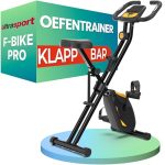 Ultrasport F-Bike Pro Opvouwbare Hometrainer met 150 kg Draagvermogen, 16 Weerstandsniveaus, APP-functie, Extra Stil met Relax-schuimzadel | Fiets voor Thuisgebruik, Stationaire Fiets, Oranje-Zwart