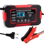 Acculader voor auto's, 12 V, 6 A, intelligente temperatuurcompensatie, reparatiemodus, oplader voor motoraccu van vrachtwagen, grasmaaier