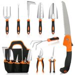 Beste tuingereedschap MQHUAYU Tuingereedschapsset, 10 stuks, heavy duty tuingereedschap, tuinset gereedschap voor tuinieren, cadeaus voor vrouwen en mannen