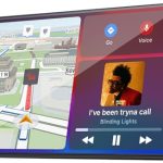 Beste CarPlay scherm LAMTTO Draadloze Carplay Display voor A-ppIe CarPlay en Android Auto 9 inch touchscreen, beeldscherm, draagbaar autoradio's, Car Play display met navigatie, bluetooth, spiegellink, Siri & G00gle FM