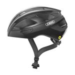 ABUS Macator MIPS racefietshelm - instapmodel fietshelm met scherm - geschikt voor vlecht-/staartdragers - voor mannen en vrouwen - glanzend zwart, maat L