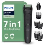Philips Multigroom 3000-serie Alles-in-één 7-delige Trimmer – Scheerapparaat en Tondeuse voor Gezicht & Hoofd, Zelfslijpende, Huidvriendelijke Mesjes, 10 Lengtestanden, Model MG3930/15
