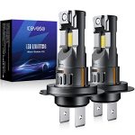 KOYOSO H7 led-lampen, 55 W, 15.000 lm, reservelampen voor halogeenlampen, 1:1 mini-ontwerp, geen adapter nodig, 2 stuks