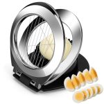 Beste eiersnijder BIBURY Eiersnijder van RVS, 2 in 1 Metalen Eiersnijder van 304 Roestvrij Staal, Professionele Egg Slicer voor Eieren, Champignons, Aardbeien en Zacht Fruit (Vaatwasserbestendig) - Zilver