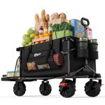 Portal Bolderkar, opvouwbaar, 400 l, XXL, groot laadoppervlak, 210 kg belastbaar, handwagen met opvouwbare achterklep, transportwagen, ladderwagen, inklapbaar, strandwagen, vouwwagen voor tuin