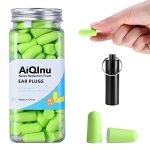 AiQInu Oordopjes om te slapen, gehoorbescherming, oordopjes, 60 paar, 38 dB SNR, superzacht schuim, geluidsbescherming, oordopjes, ideaal voor snurken, leren, reizen, concerten, groen