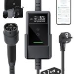 dé EV Charger Type 2 Schuko met APP 3,7kW 7m 6-16A EV Laadkabel Type 2