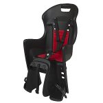 DIEFFE 8630500036 - Achterkinderzitje Bikey Cool ELM voor Fiets met 26'' tot 29'' Wielen Geschikt voor kinderen van 9 tot 22 Kg met gemakkelijke verankering op de bagagedrager in kleur Zwart/Rood