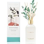 COCORRÍNA Geurverspreider voor thuis, eucalyptus, mos, 200 ml, rietdiffuser met 8 stokjes, geur voor huis, kantoor, slaapkamer, badkamer, plank, decoratie